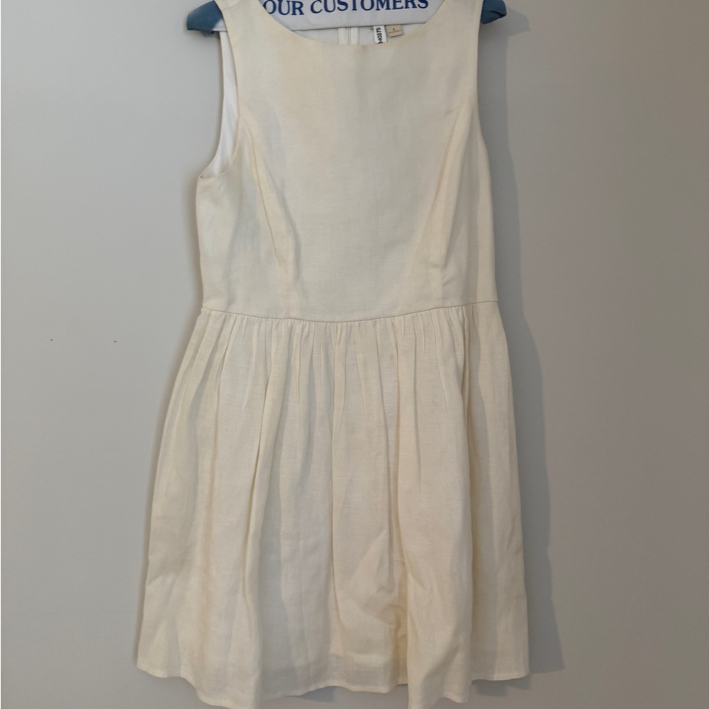 Forever 21 Cream Sleeveless Fit-and-Flare Dress